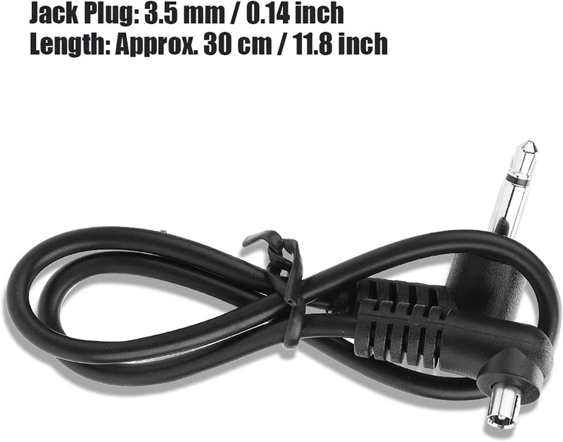 EIMSOAH 3.5mm Jack Plug, Flash Sync Cable Cord with Screw Lock, Stable Connection, Lightweight Portable Flash Sync Cord with Screw Lock, for Outdoor Use - Image 2